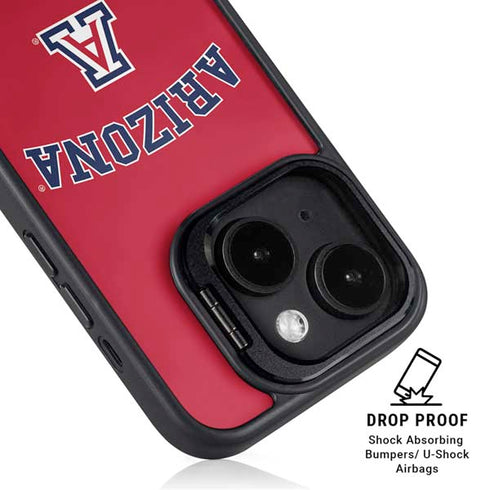 University of Arizona Primary Logo Red iPhone 15 Plus Kickstand Case