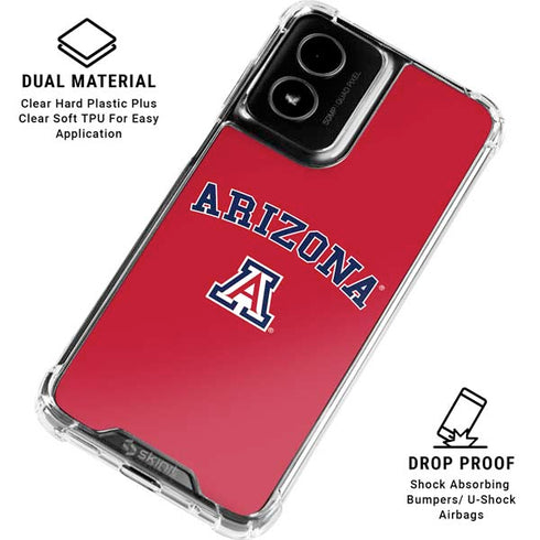 University of Arizona Primary Logo Red Moto G Power 5G (2024) Clear Case