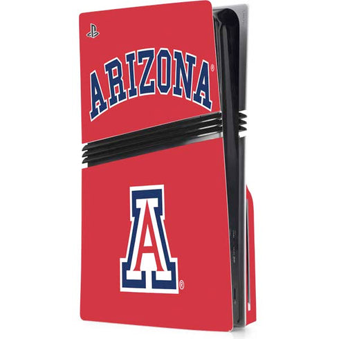 University of Arizona Primary Logo Red PS5 Pro Disk Console Skin