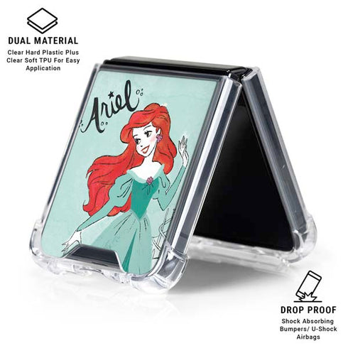 Disney Princess Ariel Galaxy Z Flip6 Clear Case