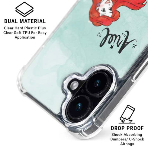 Disney Princess Ariel iPhone 16 Plus Clear Case