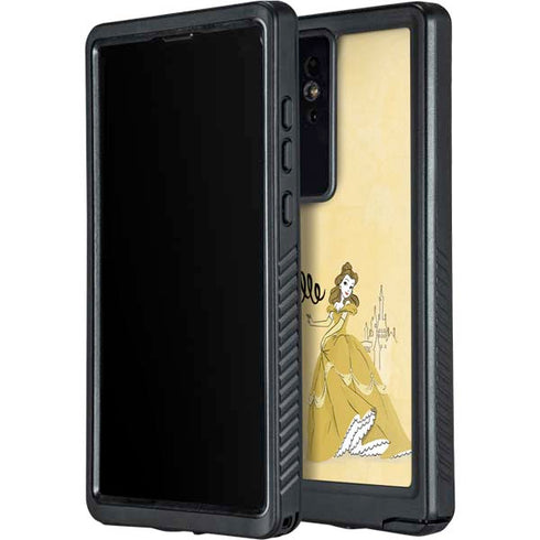 Disney Princess Belle Art Galaxy S24 Ultra Waterproof Case