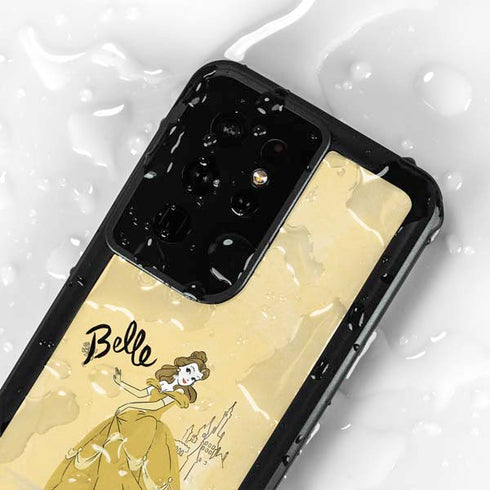 Disney Princess Belle Art Galaxy S24 Ultra Waterproof Case