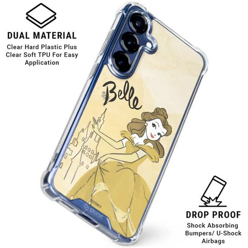 Disney Princess Belle Art Galaxy S25 Plus Clear Case