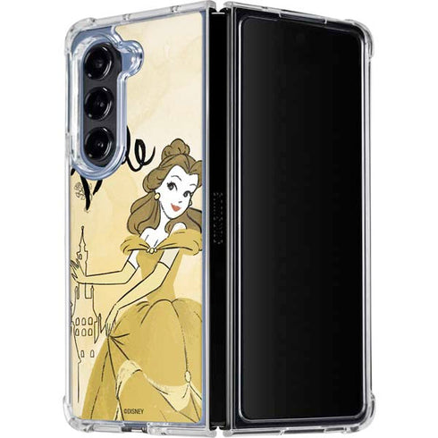Disney Princess Belle Art Galaxy Z Fold5 5G Clear Case