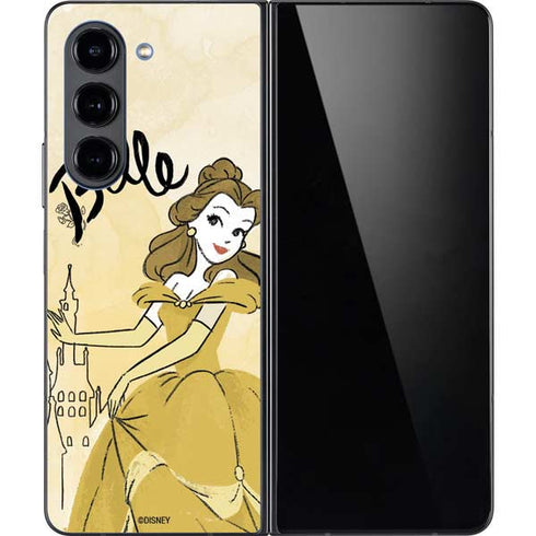 Disney Princess Belle Art Galaxy Z Fold5 5G Skin