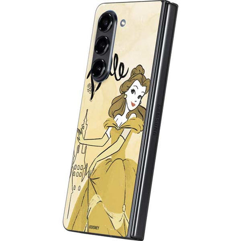 Disney Princess Belle Art Galaxy Z Fold5 5G Skin