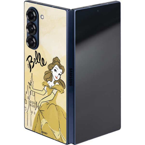 Disney Princess Belle Art Galaxy Z Fold6 Skin