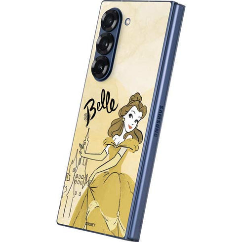 Disney Princess Belle Art Galaxy Z Fold6 Skin