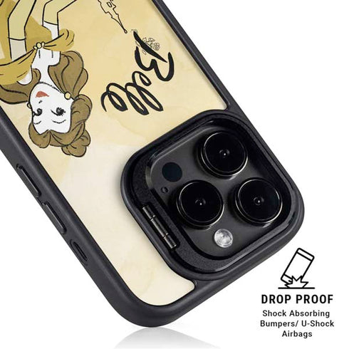 Disney Princess Belle Art iPhone 13 Pro Kickstand Case