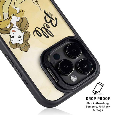 Disney Princess Belle Art iPhone 15 Pro Max Kickstand Case
