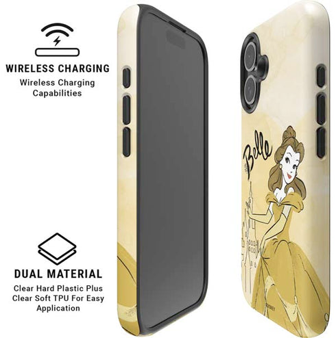 Disney Princess Belle Art iPhone 16 Magsafe Impact Case