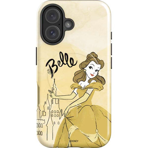 Disney Princess Belle Art iPhone 16 Plus Magsafe Impact Case