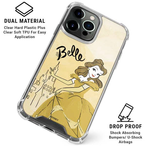 Disney Princess Belle Art iPhone 16 Pro Clear Case