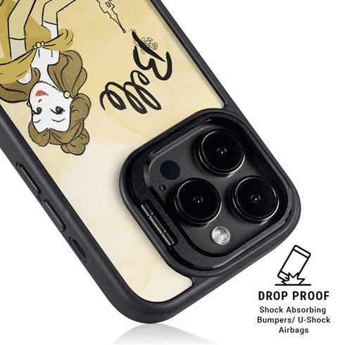Disney Princess Belle Art iPhone 16 Pro Kickstand Case