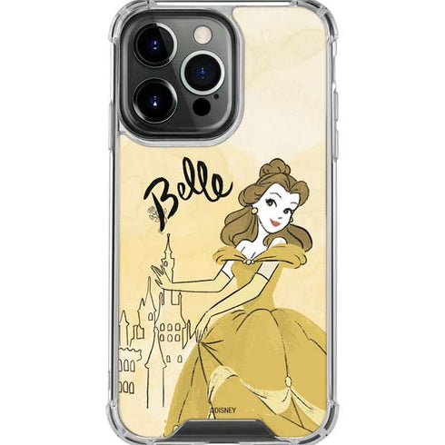 Disney Princess Belle Art iPhone 16 Pro Max Clear Case