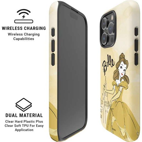 Disney Princess Belle Art iPhone 16 Pro Max Magsafe Impact Case
