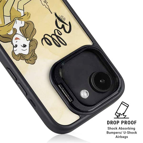 Disney Princess Belle Art iPhone 16e Kickstand Case