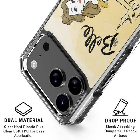 Disney Princess Belle Art iPhone 18 Pro Clear Case
