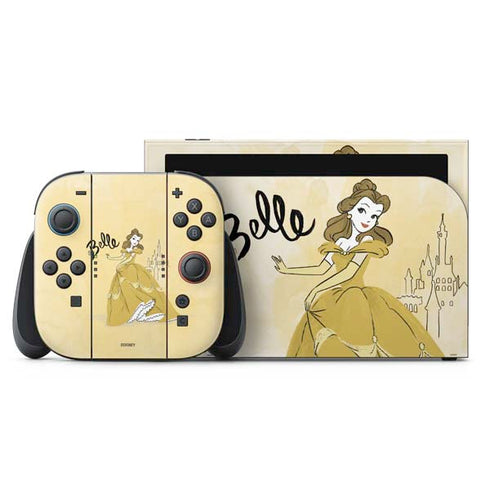Disney Princess Belle Art Nintendo Switch 2 (2025) with Joy-Con Skin