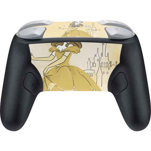 Disney Princess Belle Art Nintendo Switch 2 (2025) Pro Controller Skin