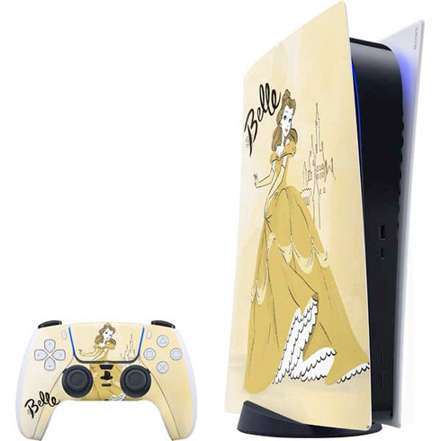 Disney Princess Belle Art PlayStation PS5 Skins