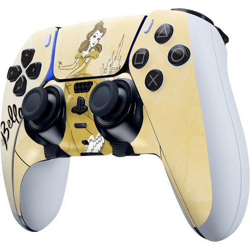 Disney Princess Belle Art PS5 DualSense Edge Pro Controller Skin