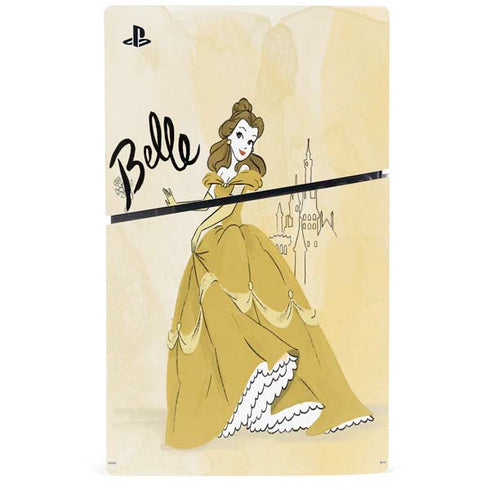 Disney Princess Belle Art PS5 Slim Digital Edition Console Skin