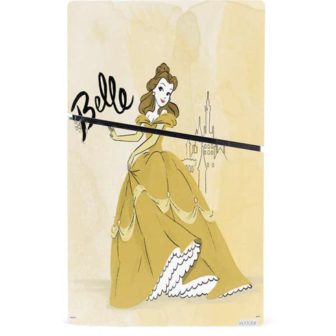 Disney Princess Belle Art PS5 Slim Digital Edition Console Skin