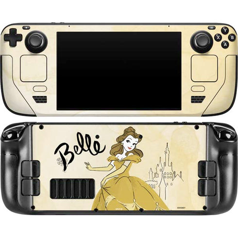 Disney Princess Belle Art Steam Deck Handheld Gaming Computer OLED Skin