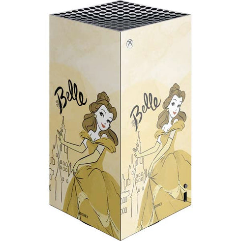 Disney Princess Belle Art XBox Series X Digital Edition Console Skin