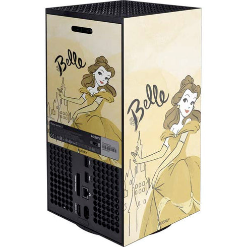 Disney Princess Belle Art XBox Series X Digital Edition Console Skin
