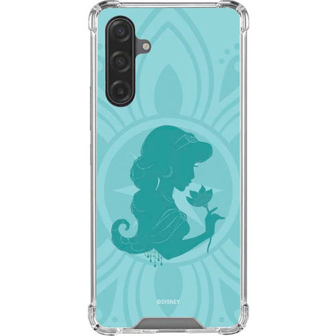 Disney Aladdin Princess Jasmine Silhouette Flower Galaxy A17 Clear Case