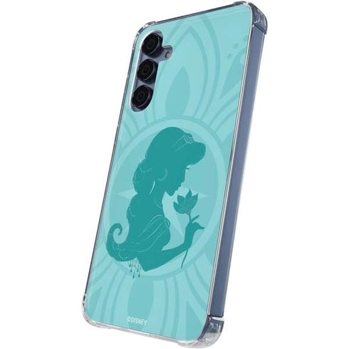 Disney Aladdin Princess Jasmine Silhouette Flower Galaxy A55 5G Clear Case