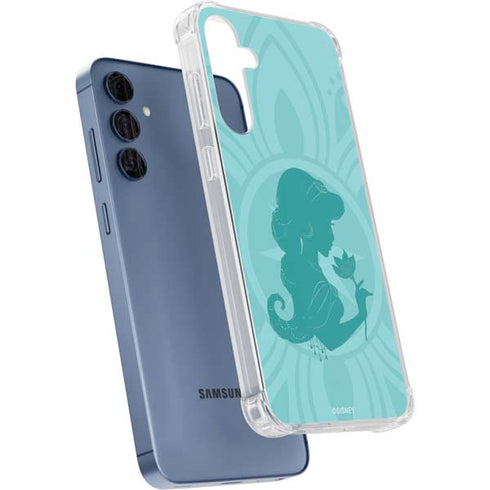 Disney Aladdin Princess Jasmine Silhouette Flower Galaxy A55 5G Clear Case