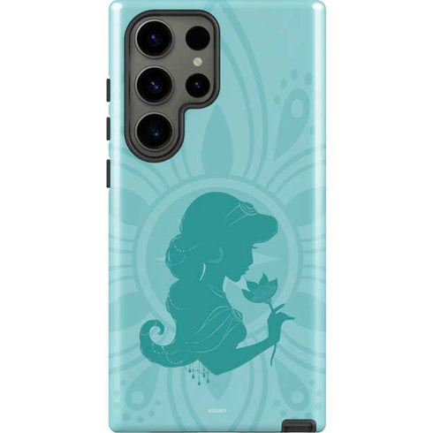 Disney Aladdin Princess Jasmine Silhouette Flower Galaxy S23 Ultra Pro Case