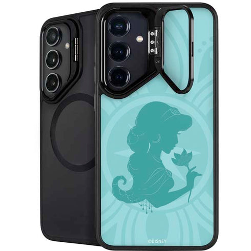 Disney Aladdin Princess Jasmine Silhouette Flower Galaxy S25 Kickstand Case