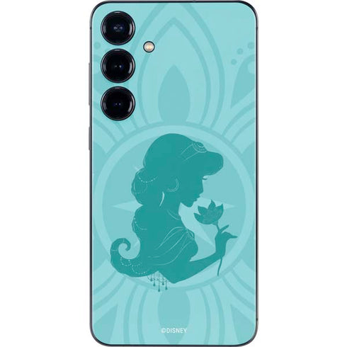 Disney Aladdin Princess Jasmine Silhouette Flower Galaxy S25 Plus Skin