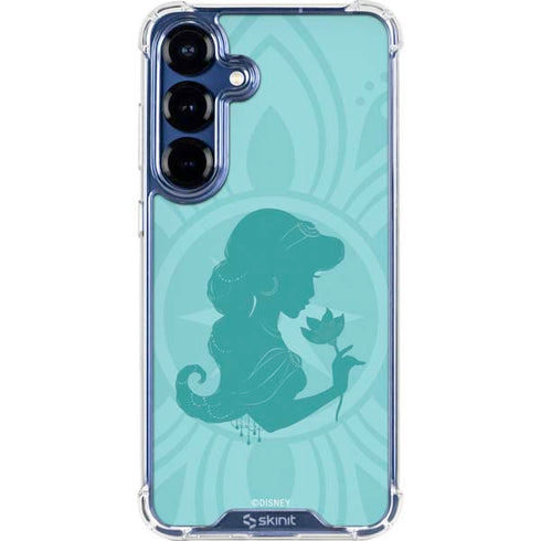 Disney Aladdin Princess Jasmine Silhouette Flower Galaxy S25 Clear Case
