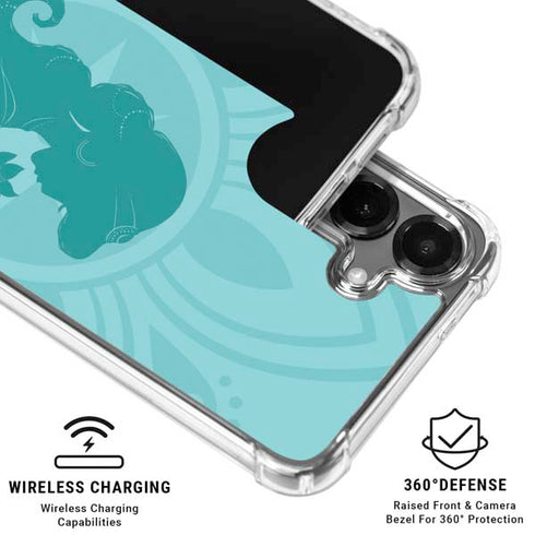 Disney Aladdin Princess Jasmine Silhouette Flower Galaxy S26 Plus Clear Case