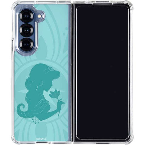 Disney Aladdin Princess Jasmine Silhouette Flower Galaxy Z Fold6 Clear Case