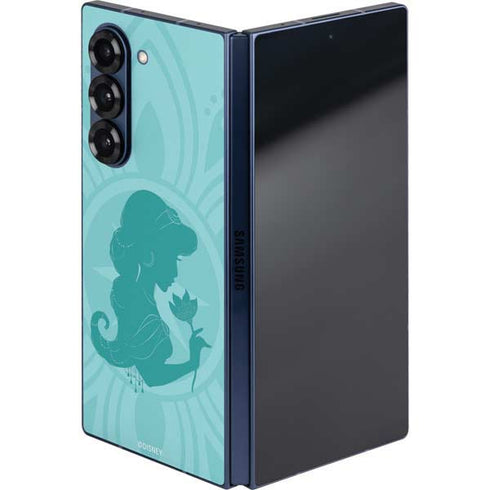 Disney Aladdin Princess Jasmine Silhouette Flower Galaxy Z Fold6 Skin