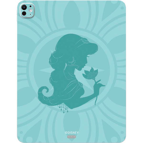 Disney Aladdin Princess Jasmine Silhouette Flower iPad Pro 13in M4 (2024) Skin