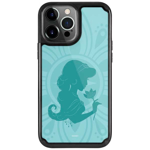 Disney Aladdin Princess Jasmine Silhouette Flower iPhone Cases