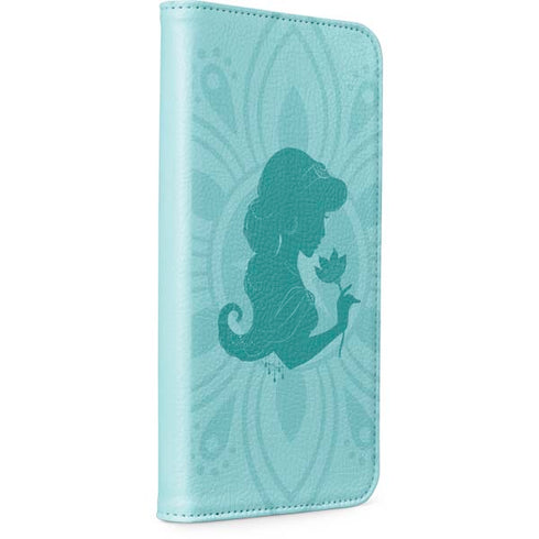Disney Aladdin Princess Jasmine Silhouette Flower iPhone 13 Pro Folio Case