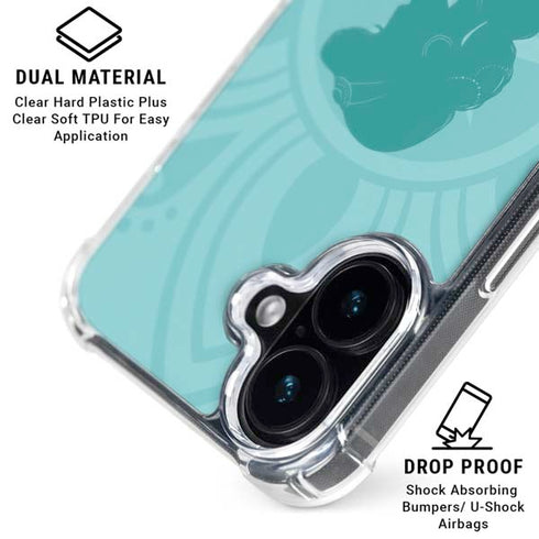 Disney Aladdin Princess Jasmine Silhouette Flower iPhone 16 Clear Case