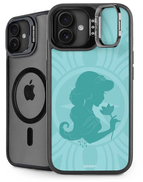 Disney Aladdin Princess Jasmine Silhouette Flower iPhone 16 Kickstand Case