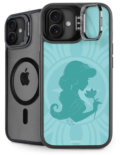 Disney Aladdin Princess Jasmine Silhouette Flower iPhone 16 Plus Kickstand Case