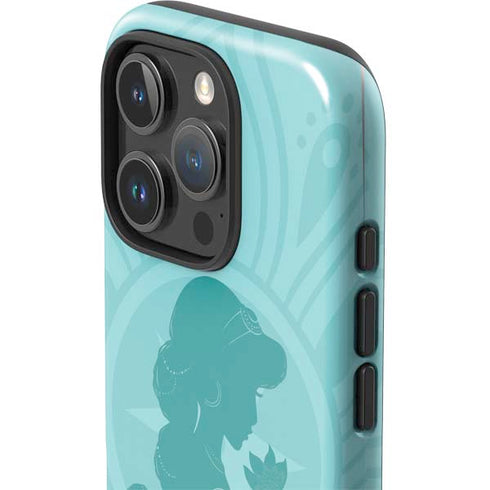 Disney Aladdin Princess Jasmine Silhouette Flower iPhone 16 Pro Impact Case