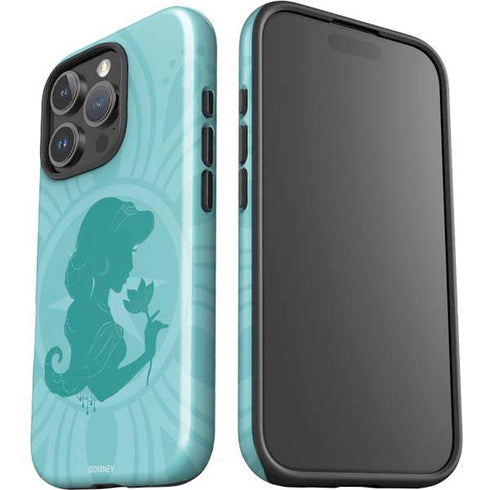 Disney Aladdin Princess Jasmine Silhouette Flower iPhone 16 Pro Impact Case
